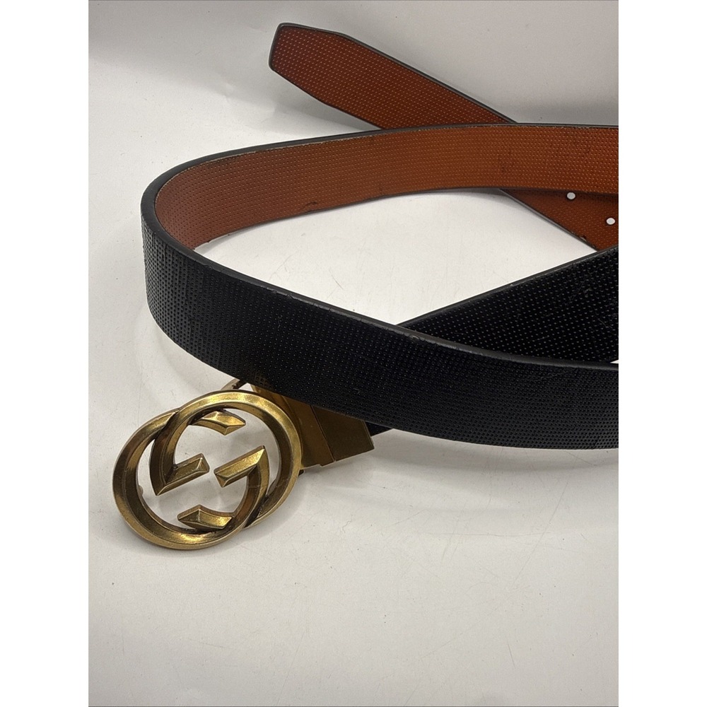 Vinatge (70s?) Gucci GG Reversible Belt Gold GG Belt Needs Work See Pics - Picture 9 of 16